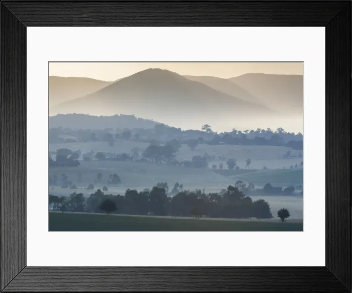 Framed Print : Australia, Victoria, VIC, Yarra Valley, landscape, dawn