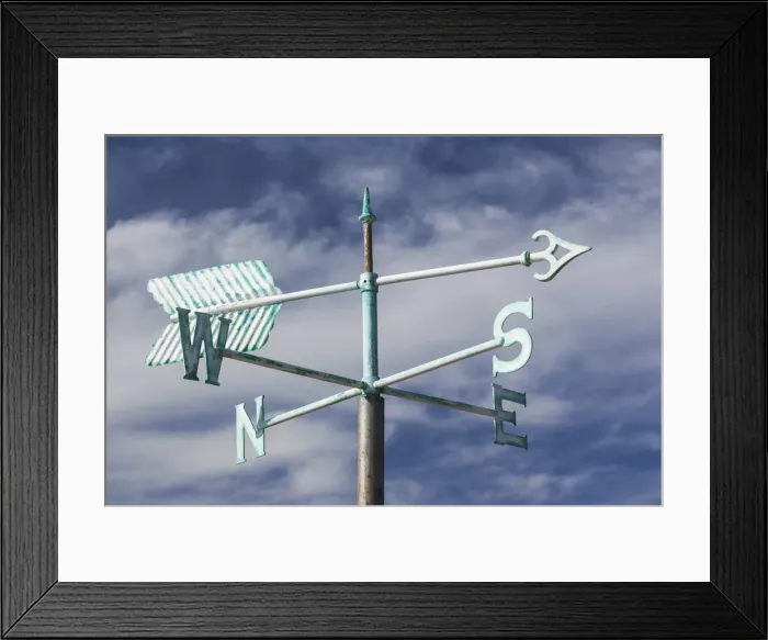 Framed Print : Australia, Western Australia, The Southwest, Cape Leeuwin, directional vane Framed Print : Australia, Western Australia, The Southwest, Cape Leeuwin, directional vane