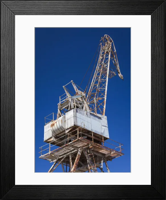 Framed Print : Australia, Western Australia, Freemantle, Freemantle Port, cargo crane Framed Print : Australia, Western Australia, Freemantle, Freemantle Port, cargo crane