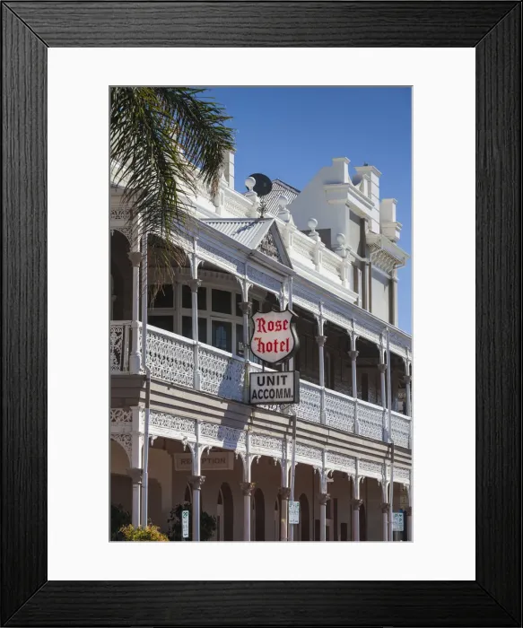 Framed Print : Australia, Western Australia, Bunbury, The Rose Hotel Framed Print : Australia, Western Australia, Bunbury, The Rose Hotel