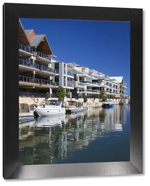 Australia, Western Australia, Mandurah, waterfront buildings, Venetian Canals area