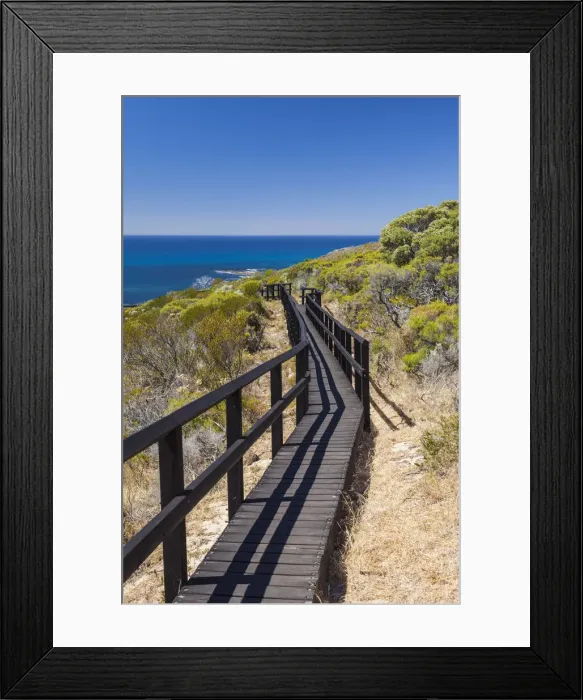 Framed Print : Australia, Western Australia, The Southwest, Cape Naturaliste, walkway Framed Print : Australia, Western Australia, The Southwest, Cape Naturaliste, walkway