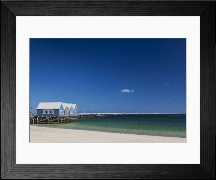 Framed Print : Australia, Western Australia, The Southwest, Busselton, Busselton Jetty, longest in Framed Print : Australia, Western Australia, The Southwest, Busselton, Busselton Jetty, longest in