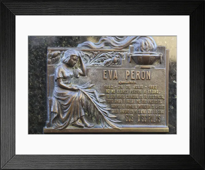 Framed Print : Argentina, Buenos Aires, Recoleta Cemetery, Tomb of Eva Peron Framed Print : Argentina, Buenos Aires, Recoleta Cemetery, Tomb of Eva Peron
