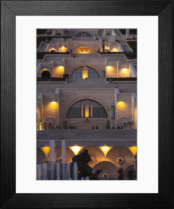 Framed Print : Armenia, Yerevan, Cascade, A huge white stairwell built into the Yerevan hillside Framed Print : Armenia, Yerevan, Cascade, A huge white stairwell built into the Yerevan hillside