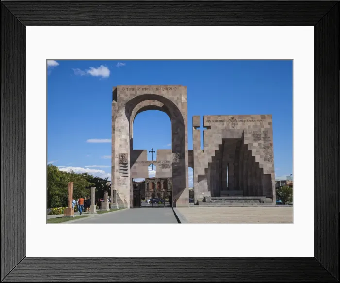 Framed Print : Armenia, Echmiadzin complex, Gate of Saint Gregory and the open-air altar Framed Print : Armenia, Echmiadzin complex, Gate of Saint Gregory and the open-air altar