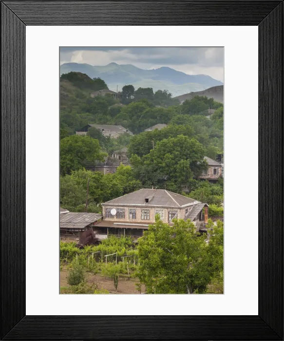 Framed Print : Armenia, Kechut, high angle village view Framed Print : Armenia, Kechut, high angle village view