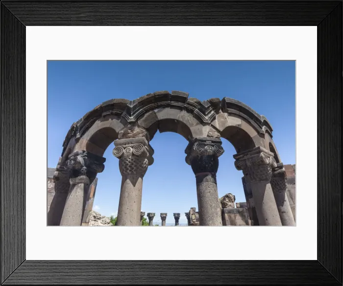 Framed Print : Armenia, Zvarnots, Zvarnots Cathedral, ruins of 7th century cathedral, columns Framed Print : Armenia, Zvarnots, Zvarnots Cathedral, ruins of 7th century cathedral, columns