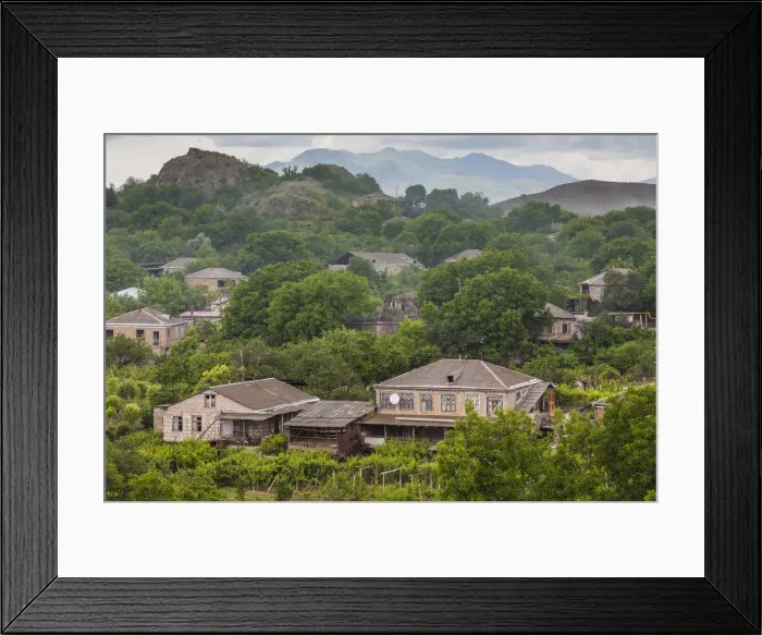 Framed Print : Armenia, Kechut, high angle village view Framed Print : Armenia, Kechut, high angle village view
