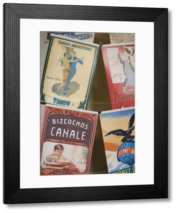 Framed Print : Argentina, Buenos Aires, San Telmo, Pasaje de la Defensa shopping arcade, tango posters Framed Print : Argentina, Buenos Aires, San Telmo, Pasaje de la Defensa shopping arcade, tango posters