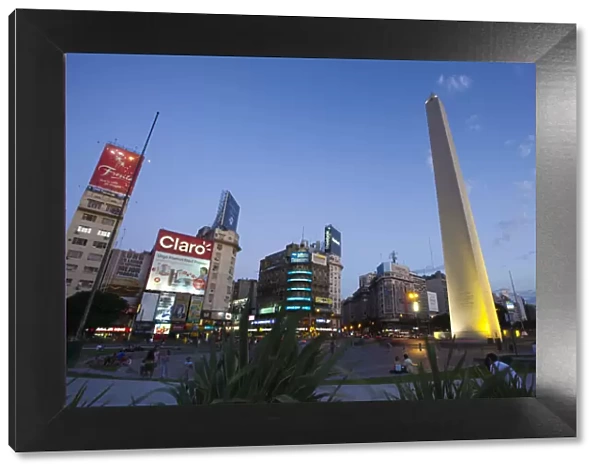 Argentina, Buenos Aires, El Obelisko, symbol of Argentina, Avenida 9 de Julio, Plaza