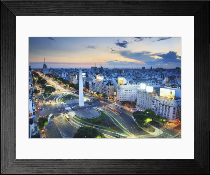 Framed Print : Argentina, Buenos Aires, Avenida 9 de Julio and Obelisk Framed Print : Argentina, Buenos Aires, Avenida 9 de Julio and Obelisk
