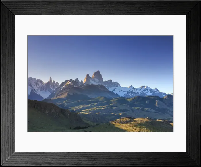 Framed Print : Argentina, Patagonia, El Chalten, Los Glaciares National Park, Cerro Torre and Cerro Framed Print : Argentina, Patagonia, El Chalten, Los Glaciares National Park, Cerro Torre and Cerro