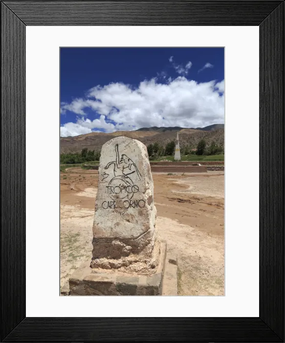 Framed Print : Argentina, Salta, Quebrada de Humahuaca (UNESCO Site), Huacalera, Tropic of the Capricorn Framed Print : Argentina, Salta, Quebrada de Humahuaca (UNESCO Site), Huacalera, Tropic of the Capricorn