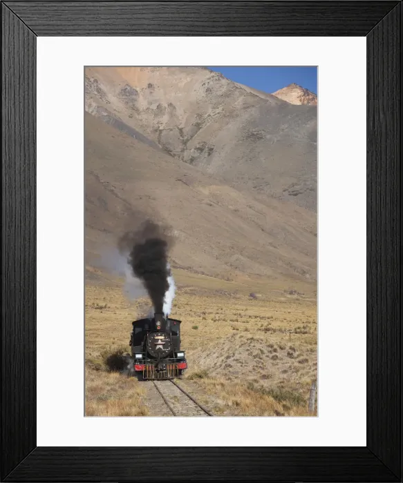 Framed Print : Argentina, Patagonia, Chubut Province, Esquel, La Trochita narrow guage steam train