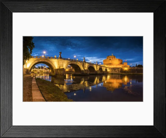 Framed Print : Castel Sant Angelo at Night, Rome, Italy