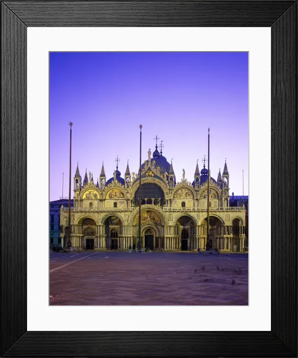 Framed Print : The Basilica at Night, Venice, Italy Framed Print : The Basilica at Night, Venice, Italy