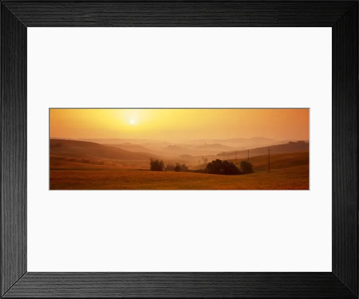 Framed Print : Misty Sunrise near Asciano, Tuscany, Italy Framed Print : Misty Sunrise near Asciano, Tuscany, Italy