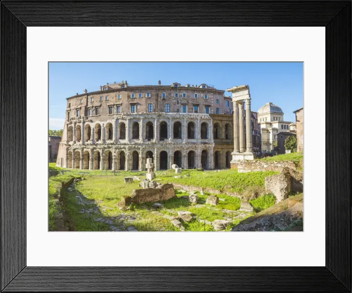 Framed Print : Rome, Lazio, Italy. Theatre of Marcellus ruins