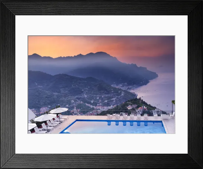 Framed Print : Italy, Campagnia, Amalfi Coast, Ravello. The Coastline from the town of Ravello Framed Print : Italy, Campagnia, Amalfi Coast, Ravello. The Coastline from the town of Ravello