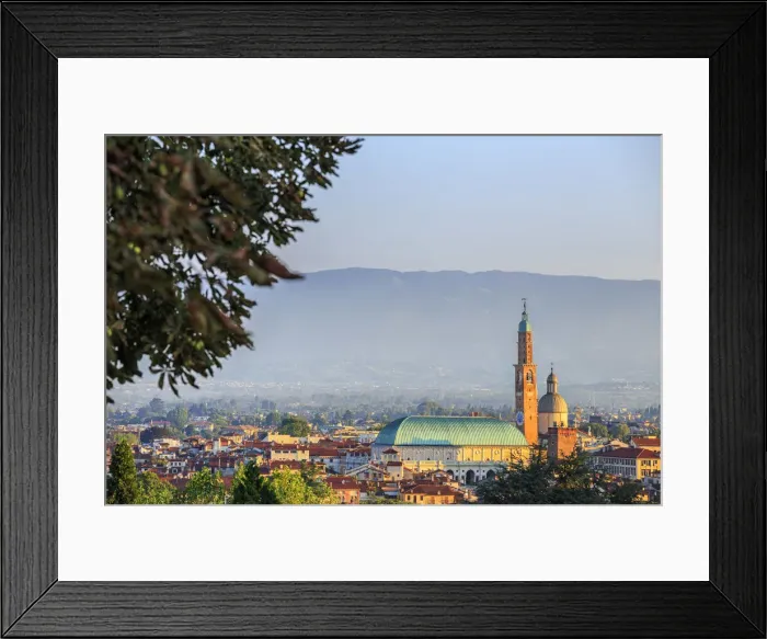 Framed Print : Italy, Italia. Veneto. Vicenza. The town from Monte Berico Framed Print : Italy, Italia. Veneto. Vicenza. The town from Monte Berico