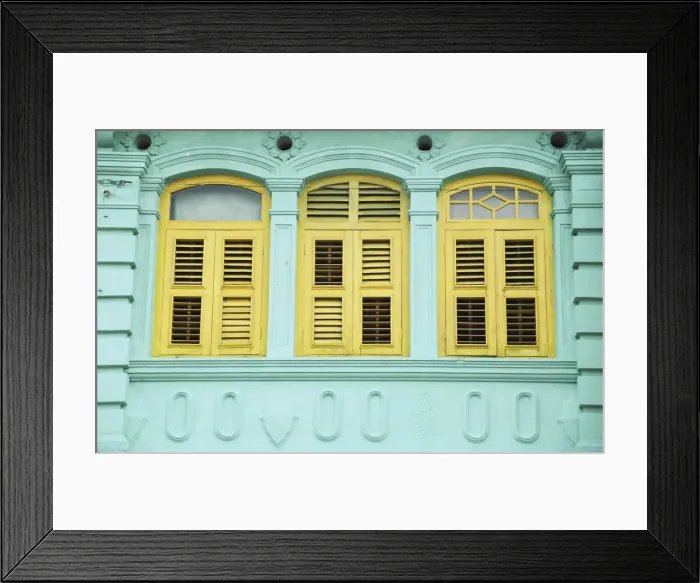 Framed Print : Colonial architecture, Georgetown, Pulau Penang, Malaysia