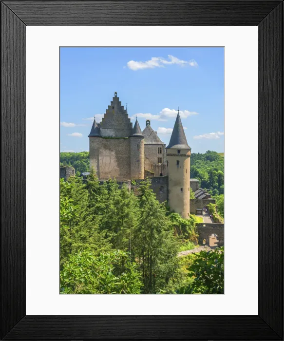 Framed Print : View at Vianden Castle, Kanton Vianden, Luxembourg Framed Print : View at Vianden Castle, Kanton Vianden, Luxembourg