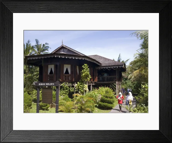 Framed Print : Sarawak Cultural Village, Kuching, Borneo, Malaysia