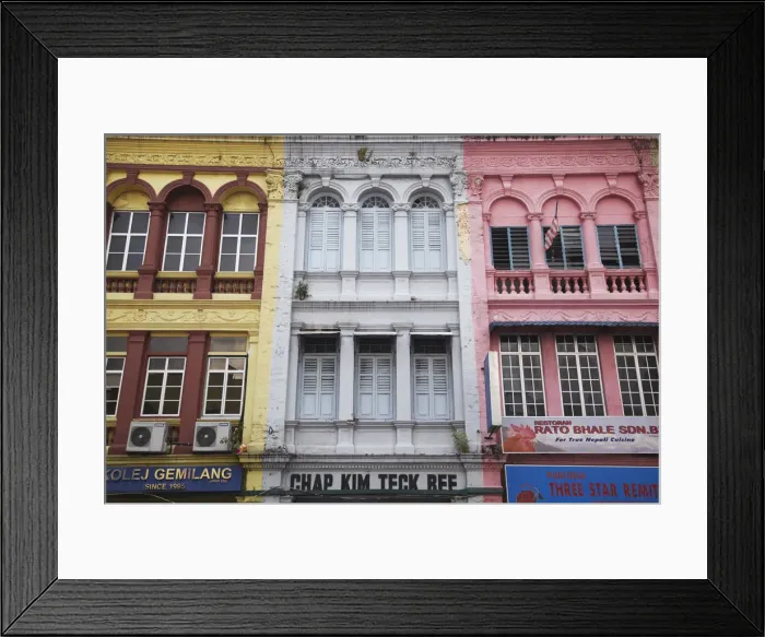 Framed Print : Traditional Chinese shophouses, Chinatown, Kuala Lumpur, Malaysia Framed Print : Traditional Chinese shophouses, Chinatown, Kuala Lumpur, Malaysia
