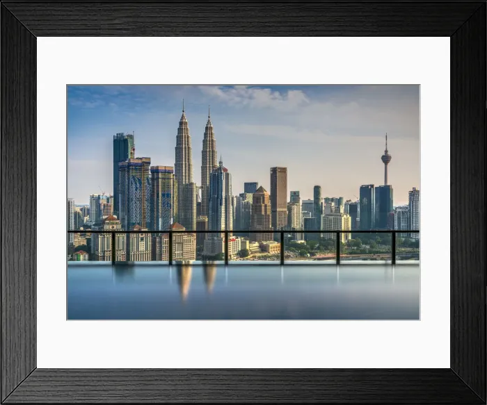 Framed Print : City skyline with infinity pool, Kuala Lumpur, Malaysia Framed Print : City skyline with infinity pool, Kuala Lumpur, Malaysia