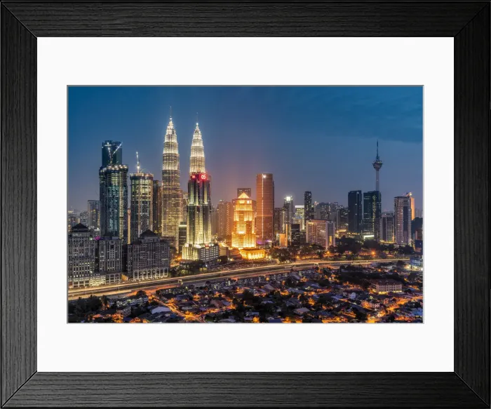 Framed Print : City skyline, Kuala Lumpur, Malaysia Framed Print : City skyline, Kuala Lumpur, Malaysia