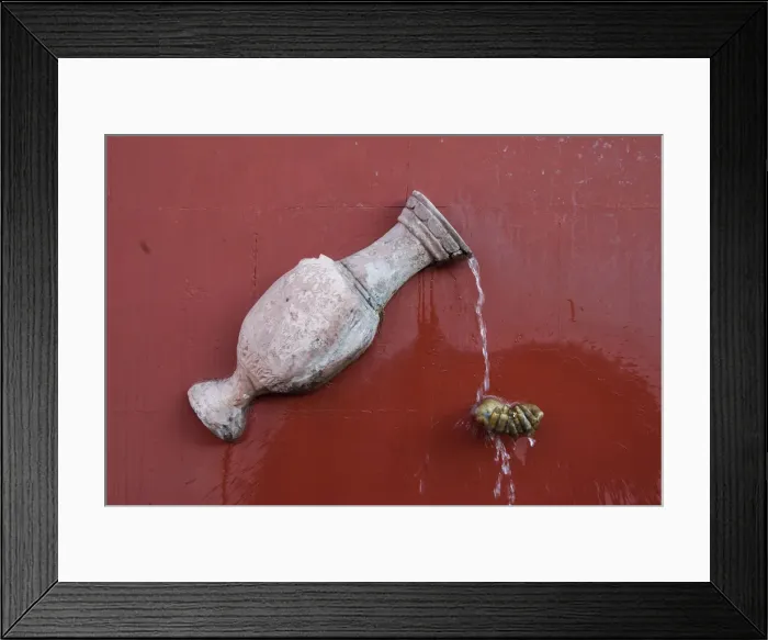 Framed Print : Mexico, A fountain pouring water on a hand Framed Print : Mexico, A fountain pouring water on a hand