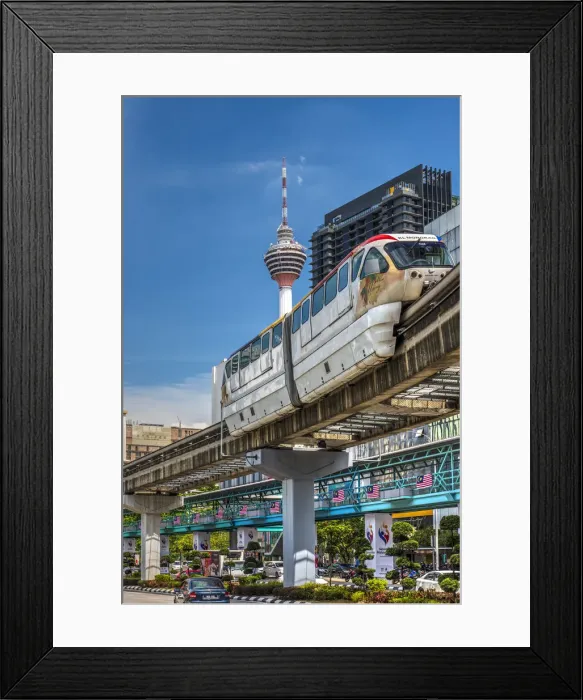 Framed Print : KL Monorail train, Kuala Lumpur, Malaysia Framed Print : KL Monorail train, Kuala Lumpur, Malaysia