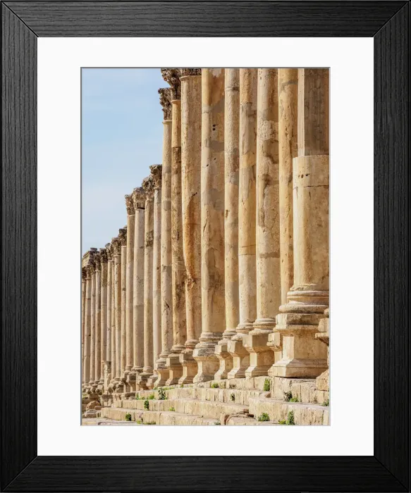 Framed Print : Colonnaded Street or Cardo, Jerash, Jerash Governorate, Jordan Framed Print : Colonnaded Street or Cardo, Jerash, Jerash Governorate, Jordan