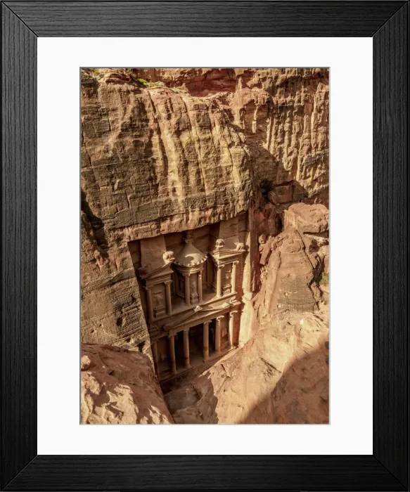 Framed Print : The Treasury, Al-Khazneh, elevated view, Petra, Ma an Governorate, Jordan Framed Print : The Treasury, Al-Khazneh, elevated view, Petra, Ma an Governorate, Jordan