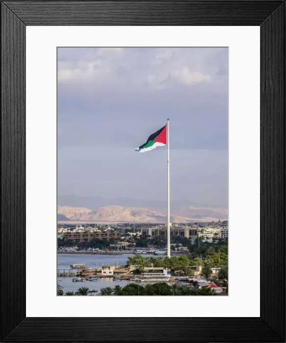 Framed Print : Aqaba, elevated view, Aqaba Governorate, Jordan Framed Print : Aqaba, elevated view, Aqaba Governorate, Jordan