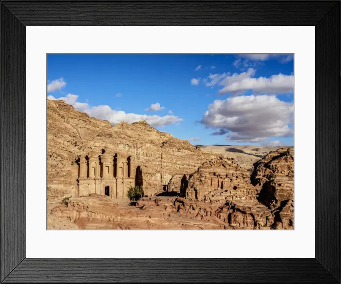 Framed Print : The Monastery, Ad-Deir, elevated view, Petra, Ma an Governorate, Jordan Framed Print : The Monastery, Ad-Deir, elevated view, Petra, Ma an Governorate, Jordan