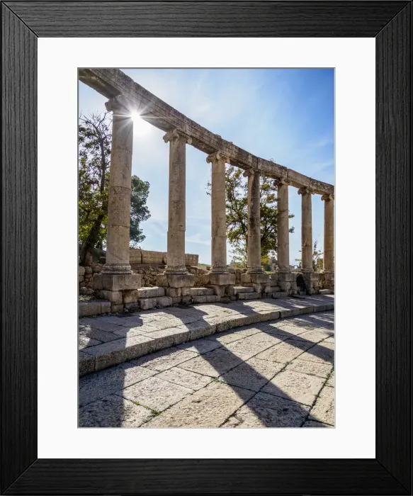 Framed Print : Oval Plaza, Jerash, Jerash Governorate, Jordan Framed Print : Oval Plaza, Jerash, Jerash Governorate, Jordan