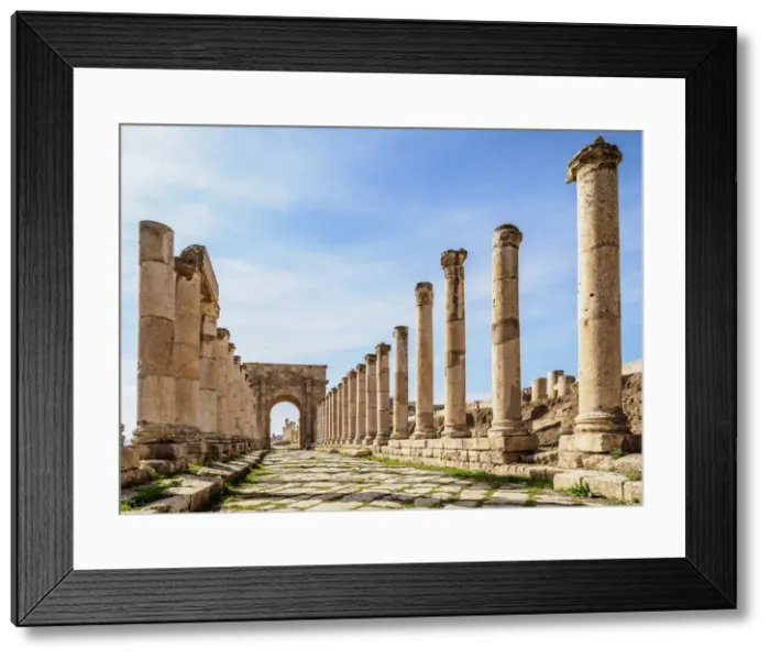 Framed Print : Colonnaded Street or Cardo, Jerash, Jerash Governorate, Jordan Framed Print : Colonnaded Street or Cardo, Jerash, Jerash Governorate, Jordan