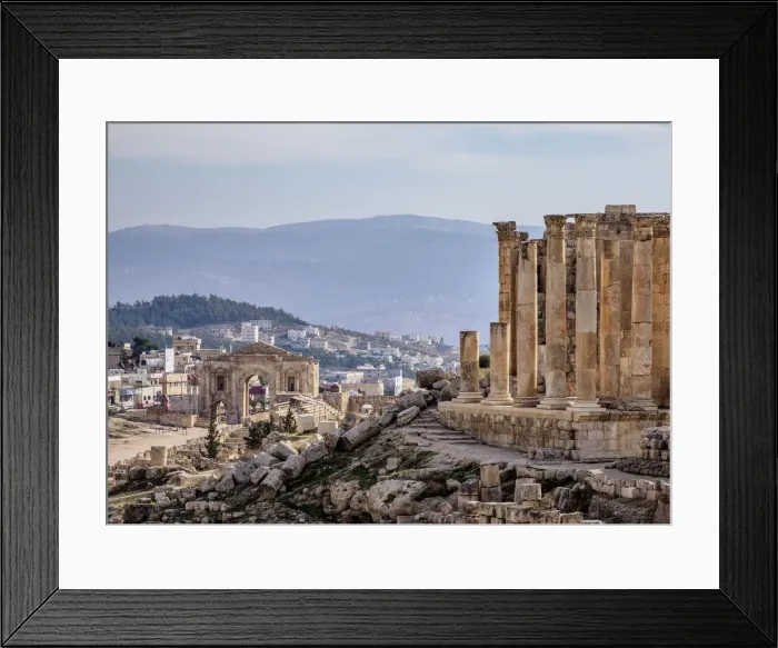 Framed Print : Great Temple of Zeus and Hadrains Arch, Jerash, Jerash Governorate, Jordan Framed Print : Great Temple of Zeus and Hadrains Arch, Jerash, Jerash Governorate, Jordan