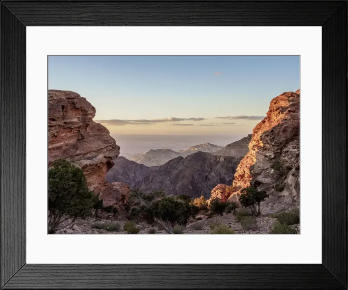 Framed Print : Sunset over Wadi Araba, Petra, Ma an Governorate, Jordan Framed Print : Sunset over Wadi Araba, Petra, Ma an Governorate, Jordan