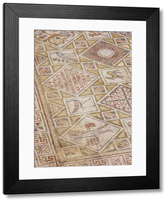 Framed Print : Mosaic Floor in Jerash, Jerash Governorate, Jordan Framed Print : Mosaic Floor in Jerash, Jerash Governorate, Jordan