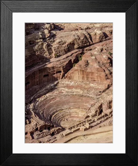 Framed Print : Nabatean Theatre, elevated view, Petra, Ma an Governorate, Jordan Framed Print : Nabatean Theatre, elevated view, Petra, Ma an Governorate, Jordan