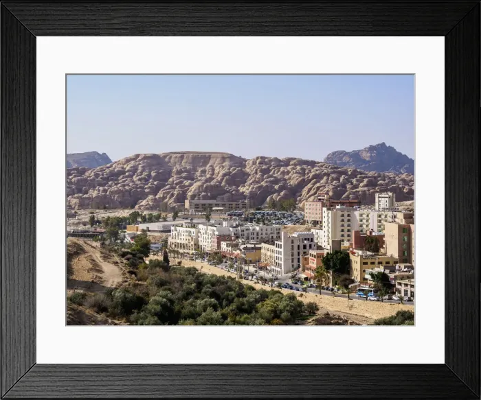 Framed Print : Wadi Musa, elevated view, Ma an Governorate, Jordan Framed Print : Wadi Musa, elevated view, Ma an Governorate, Jordan