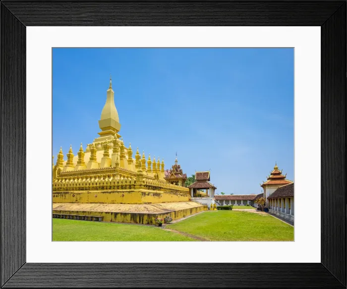 Framed Print : Pha That Luang golden stupa, Vientiane, Laos Framed Print : Pha That Luang golden stupa, Vientiane, Laos