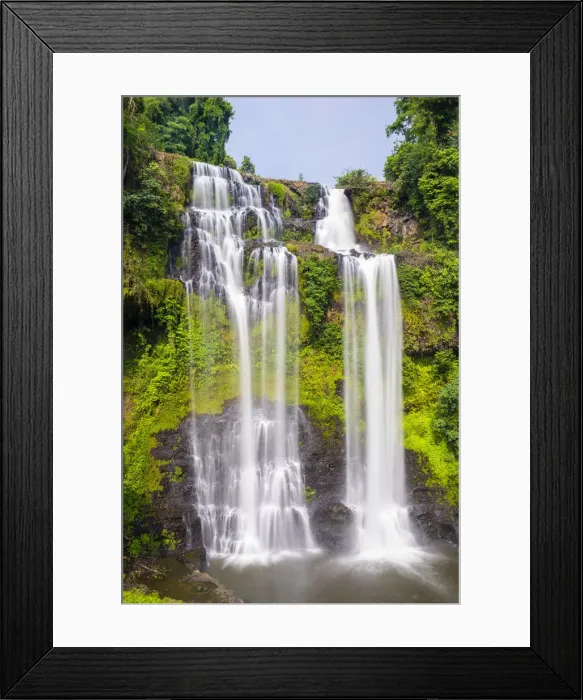 Framed Print : Tad Yuang Gneuang waterfall near Paksong, Bolaven Plateau, Champasak Province, Laos