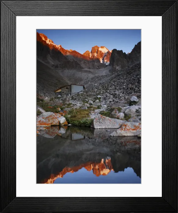 Framed Print : View towards Korona peak from Racek shelter, Ala Archa National Park, Tian Shan mountains Framed Print : View towards Korona peak from Racek shelter, Ala Archa National Park, Tian Shan mountains