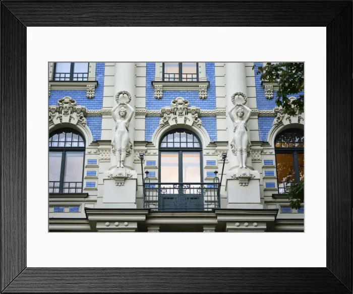Framed Print : Art Nouveau architecture (Jugendstil architecture) at Strelnieku Street, Stockholm Framed Print : Art Nouveau architecture (Jugendstil architecture) at Strelnieku Street, Stockholm
