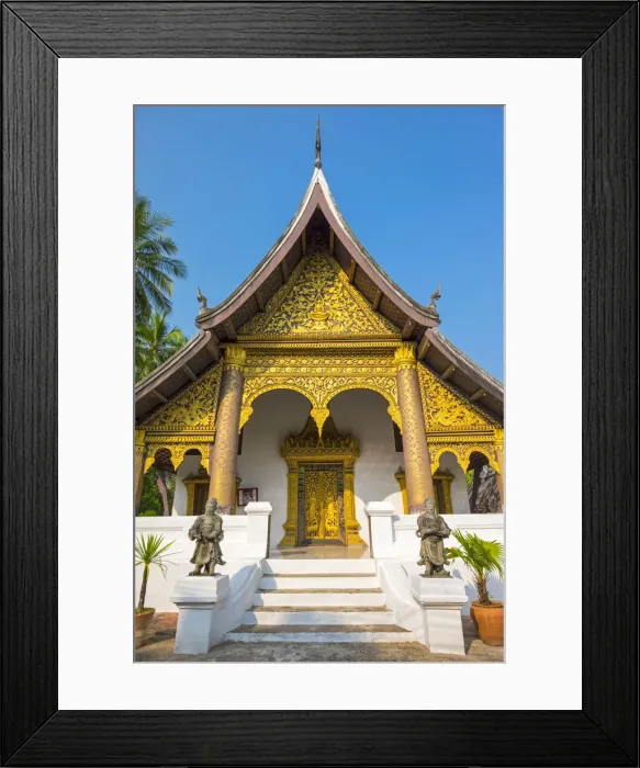 Framed Print : Wat Choumkhong buddhist temple, Luang Prabang, Louangphabang Province, Laos