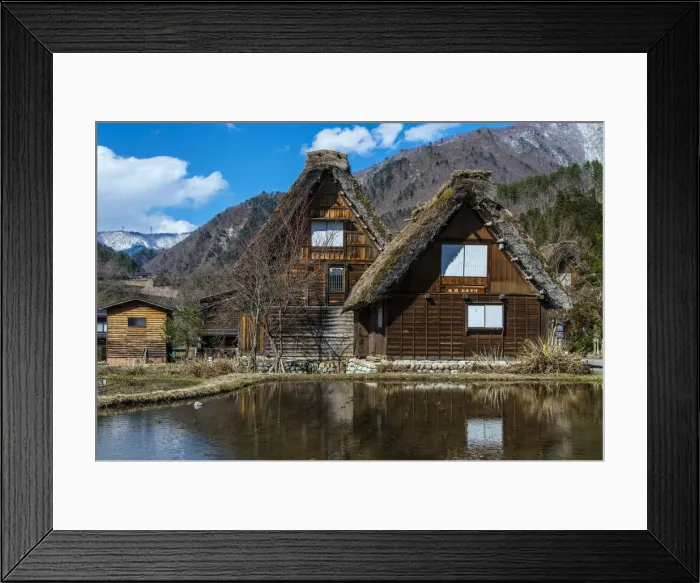 Framed Print : Traditional farmouses in the rural village of Shirakawago, Gifu Prefecture, Japan Framed Print : Traditional farmouses in the rural village of Shirakawago, Gifu Prefecture, Japan